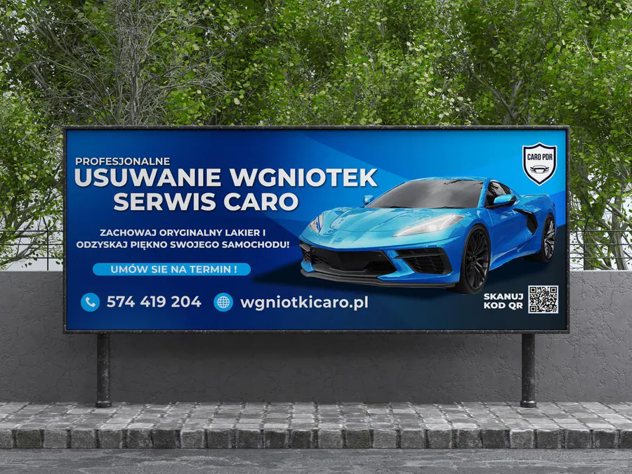 Projekt baneru reklamowego Kraków — Caropdr | Geometry Graphics