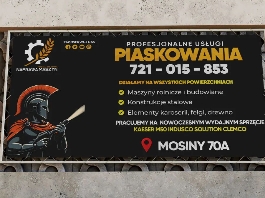 Projekt baneru reklamowego Kraków — Michał Golonka Naprawa Maszyn | Geometry Graphics