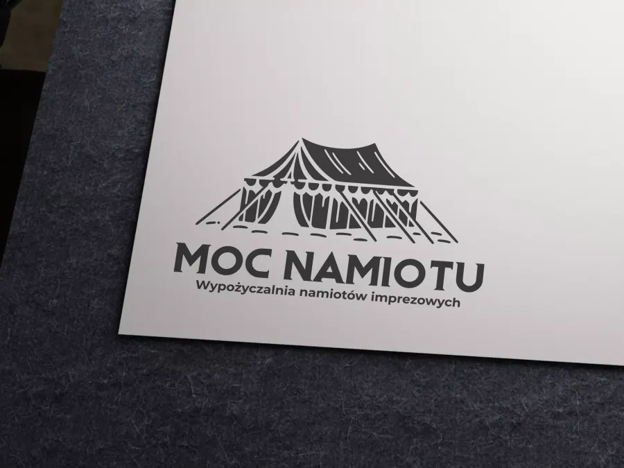 Projekt logo Kraków — Moc Namiotu Wypożyczalnia Namiotów | Geometry Graphics