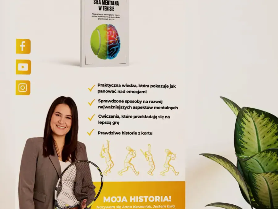 Projekt roll-upu reklamowego Kraków — Anna Tennis | Geometry Graphics