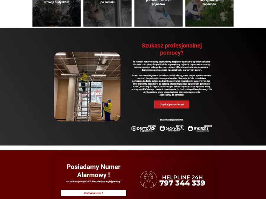 Projekt strony internetowej Kraków — PoZalaniu | Geometry Graphics