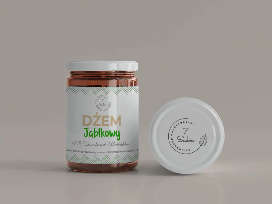 Wizualizacja produktu Kraków — Dżem jabłkowy — projekt graficzny | Geometry Graphics