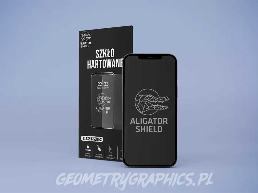 Wizualizacja produktu Kraków — Szkło Hartowane Telefon Opakowanie | Geometry Graphics