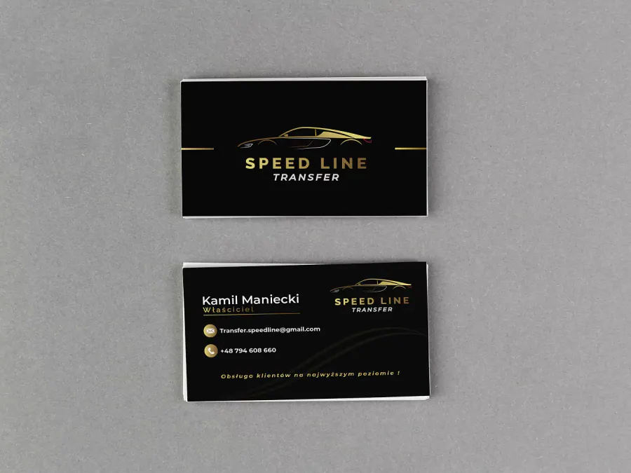 Projekt wizytówki Kraków — SpeedLine Transfer | Geometry Graphics