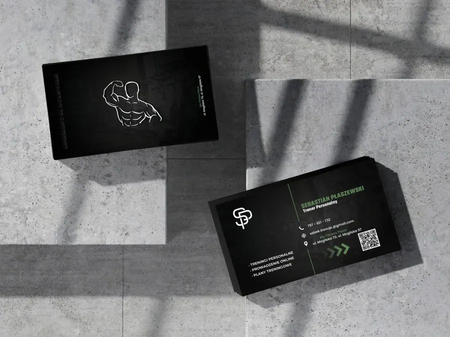 Projekt wizytówki Kraków — Trener Personalny Sebastian | Geometry Graphics