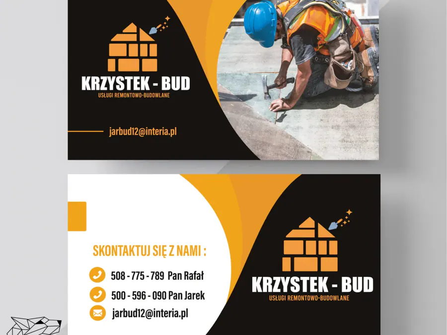 Projekt wizytówki Kraków — Krzystek Bud Budowa | Geometry Graphics