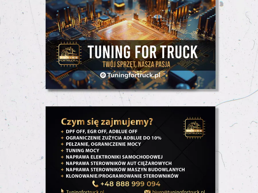 Projekt wizytówki Kraków — Tuning ForTruck | Geometry Graphics