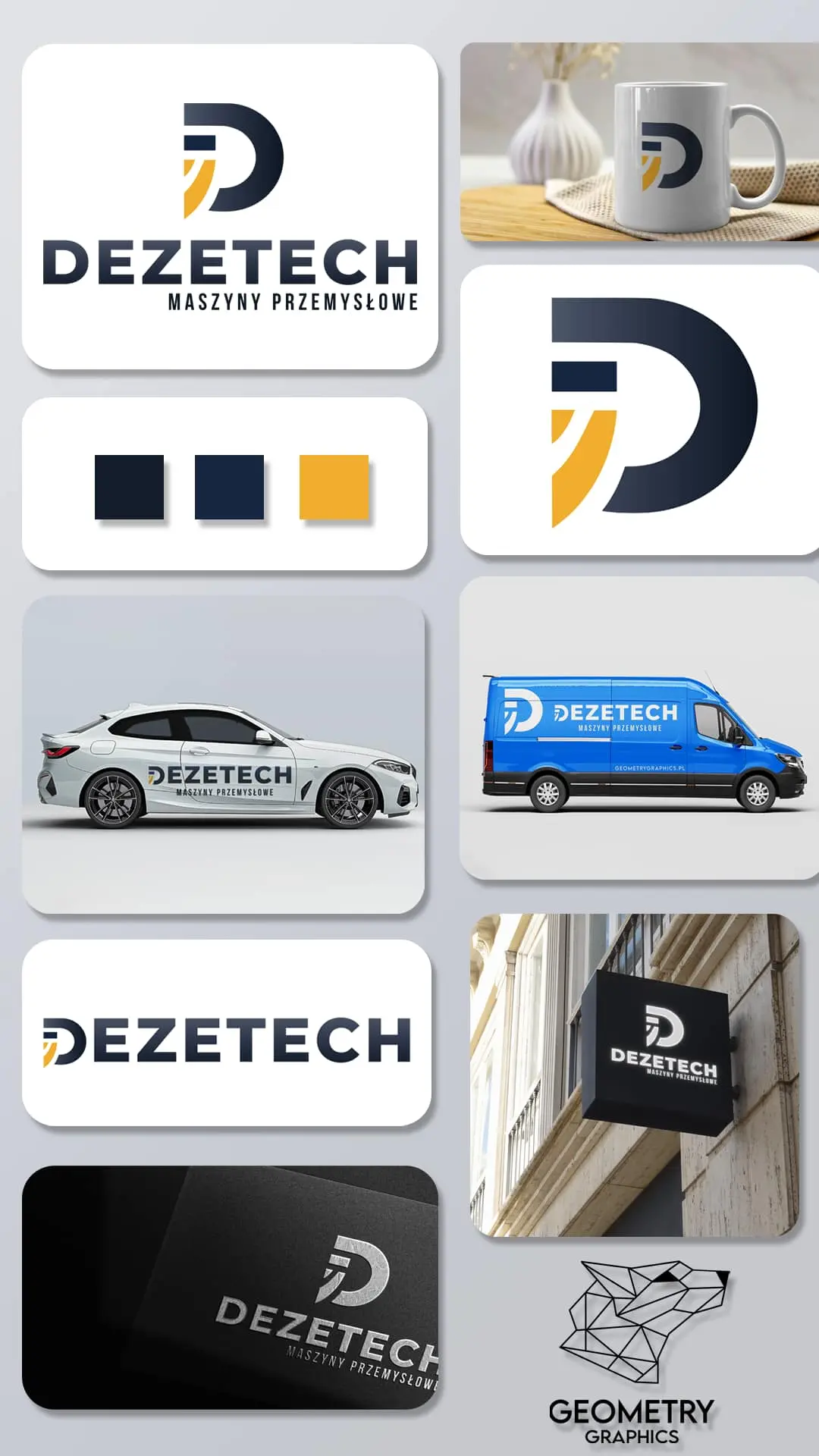 Projekt logo Kraków — Dezetech Usługi Przemysłowe | Geometry Graphics