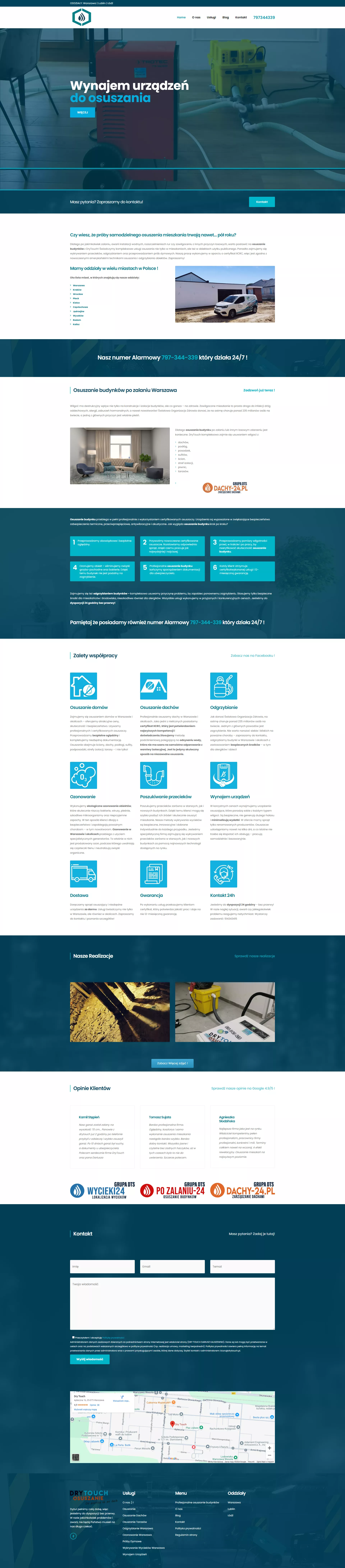 Projekt strony internetowej Kraków - DryTouch 
