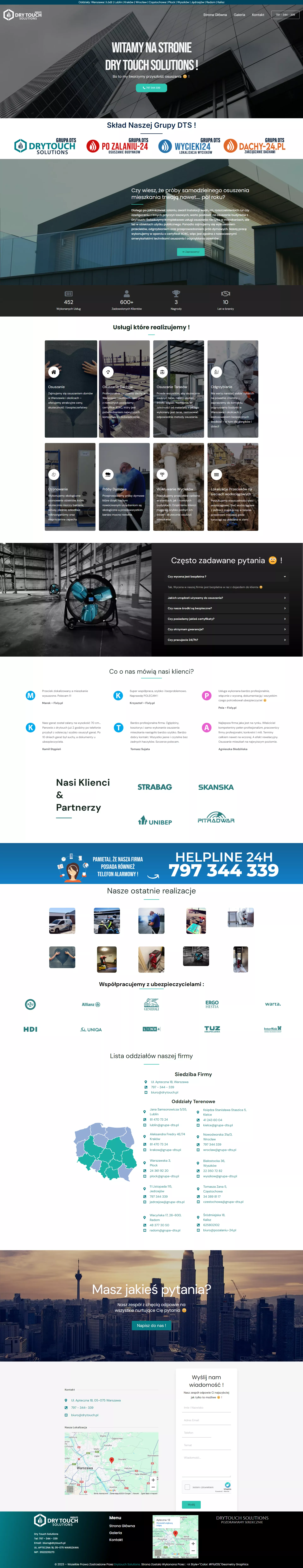 Projekt strony internetowej Kraków - DryTouch Team 