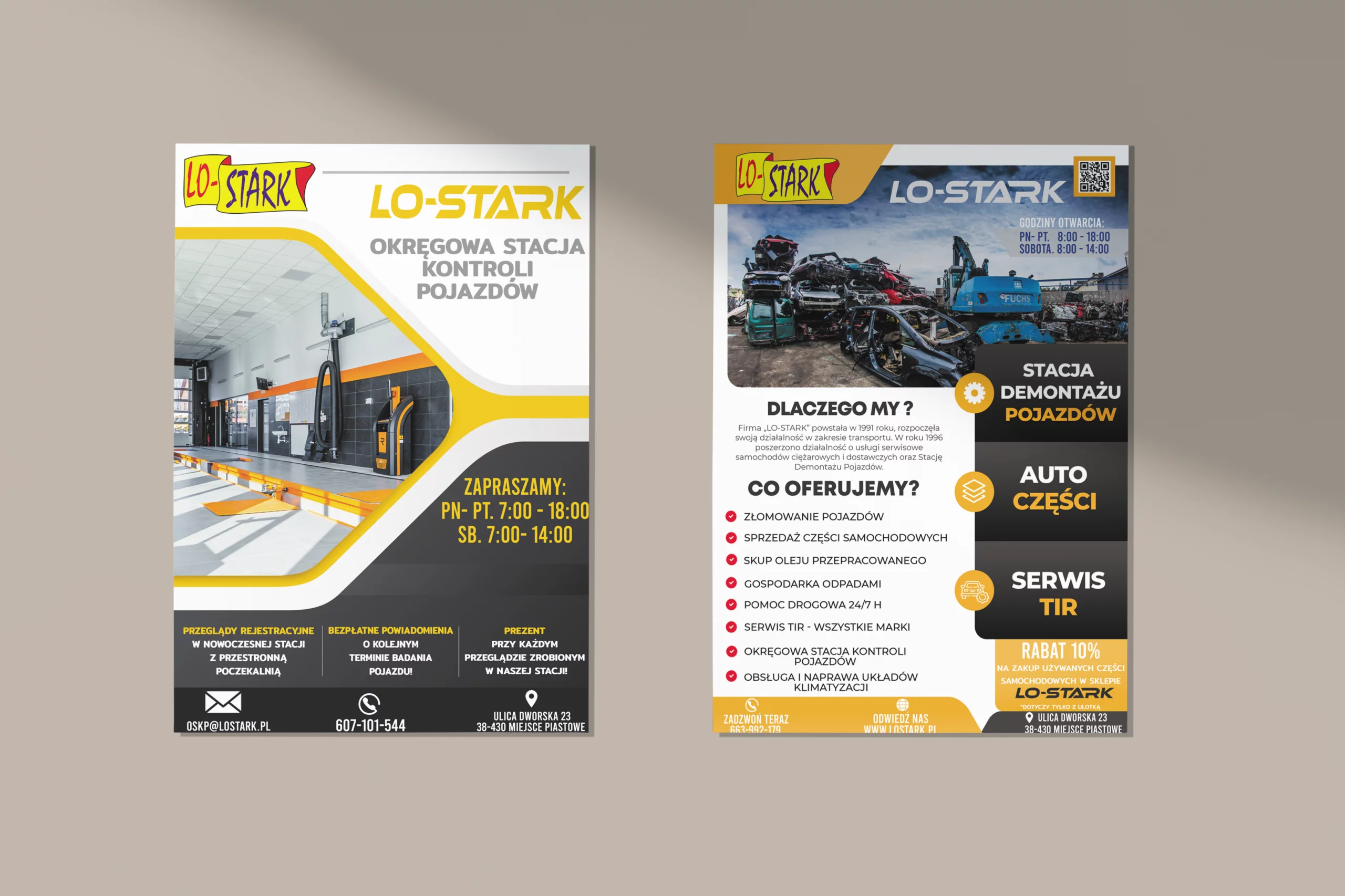Projekt ulotki reklamowej Kraków — Lo Stark Stacja Okręgowa | Geometry Graphics