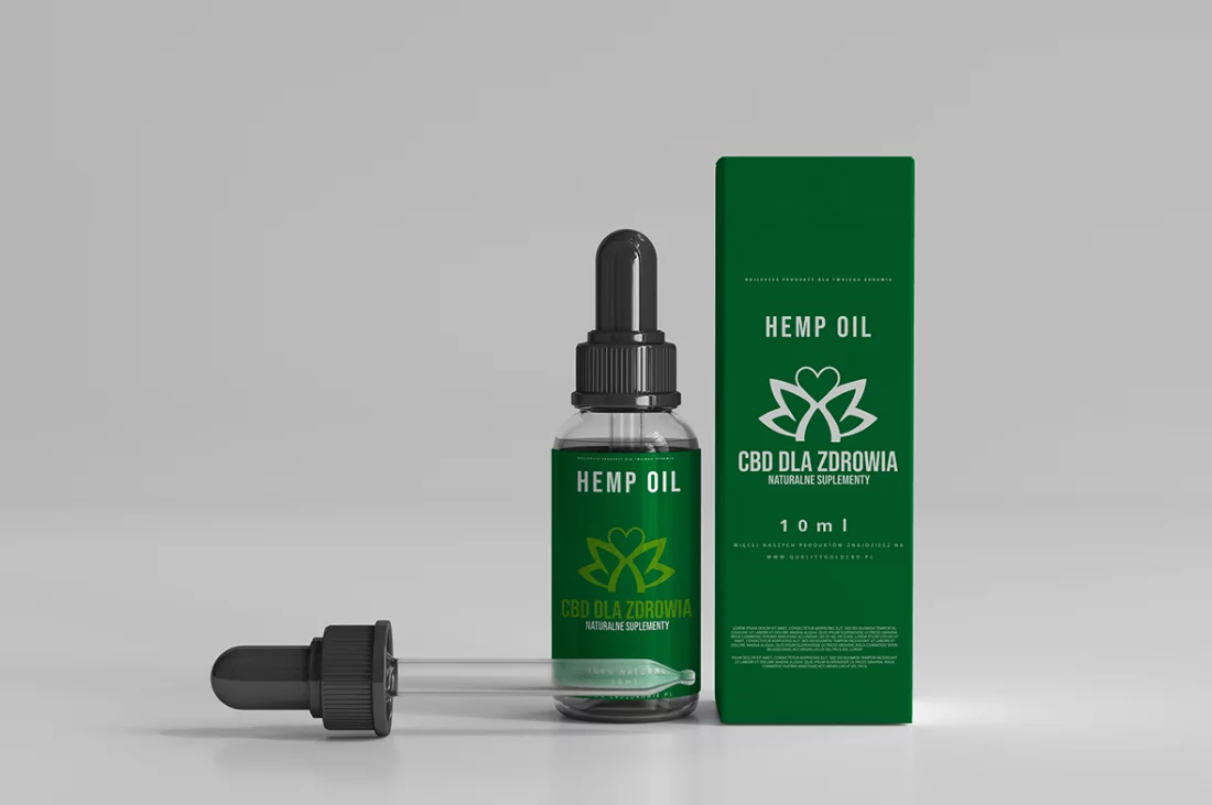 Wizualizacja produktu Kraków - CBD Hemp Oil Opakowanie Reklama — wizualizacja produktu (Kraków) - Geometry Graphics
