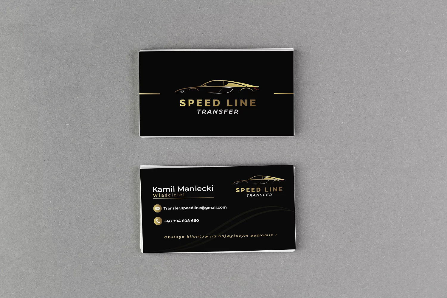 Projekt wizytówki Kraków — SpeedLine Transfer | Geometry Graphics