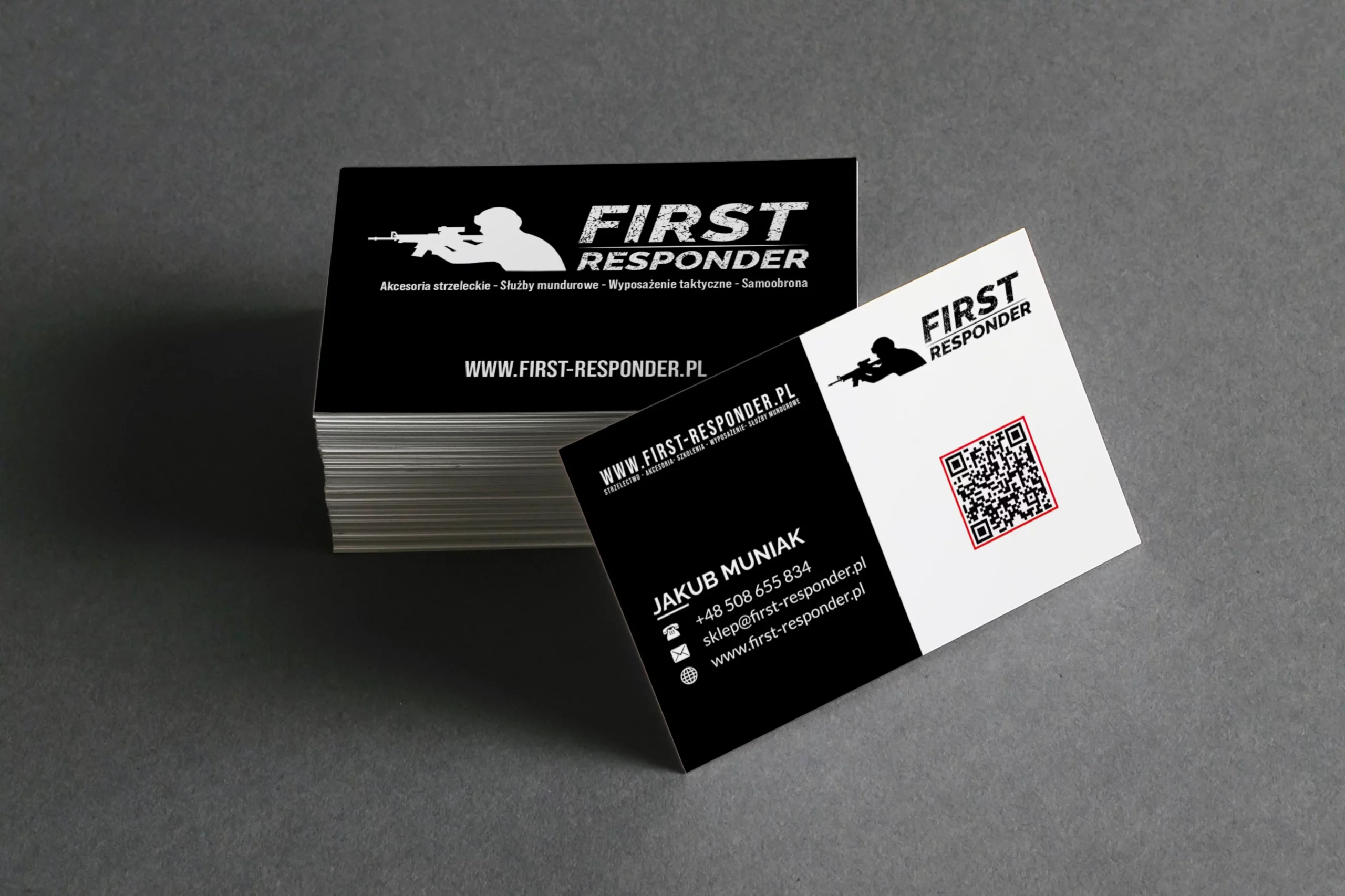 Projekt wizytówki Kraków - First Responder Kraków - Geometry Graphics