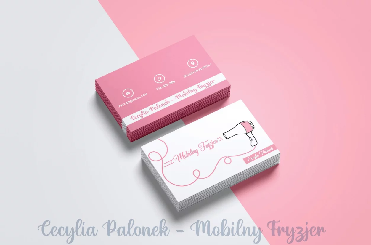 Projekt wizytówki Kraków - Mobilny Fryzjer Kraków - Geometry Graphics