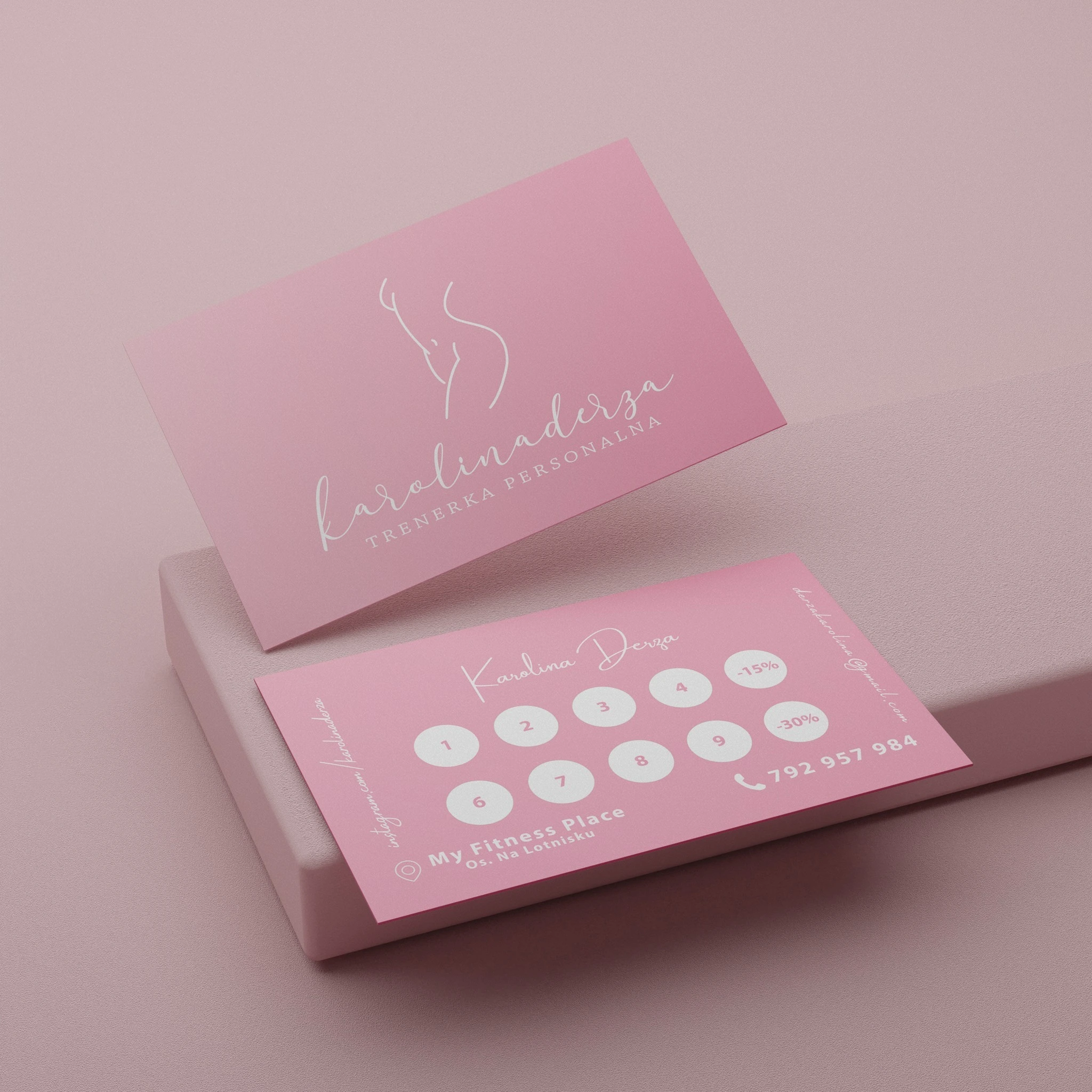 Projekt wizytówki Kraków - Trenerka Personalna Kraków - Geometry Graphics