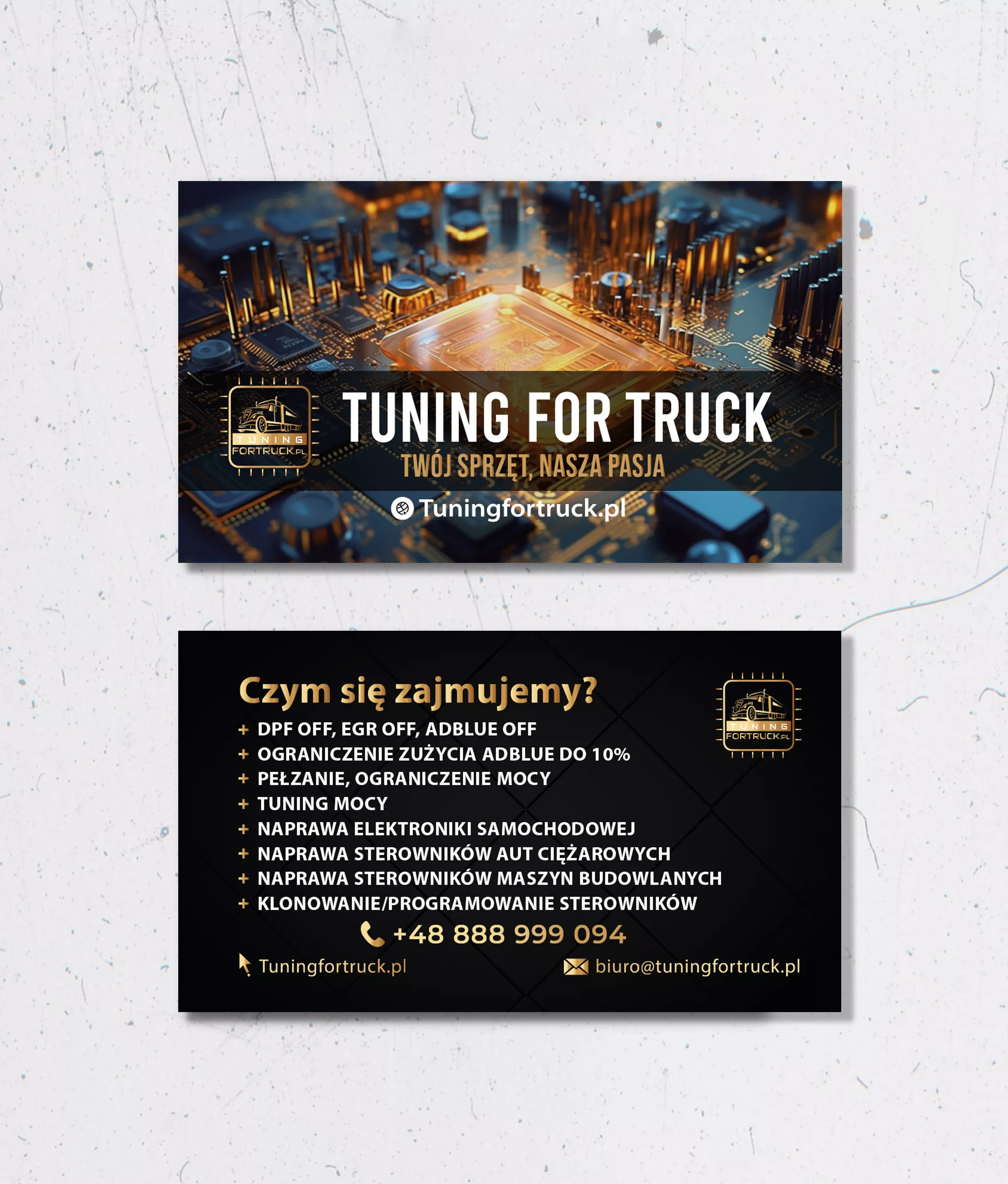 Projekt wizytówki Kraków - Tuning Fortruck - Geometry Graphics